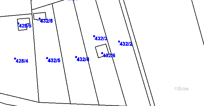 Parcela st. 432/6 v KÚ Záblatí u Bohumína, Katastrální mapa