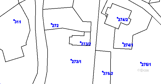 Parcela st. 273/2 v KÚ Záblatí u Bohumína, Katastrální mapa