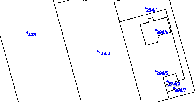 Parcela st. 439/3 v KÚ Záblatí u Bohumína, Katastrální mapa