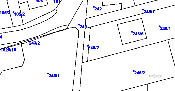 Parcela st. 248/2 v KÚ Záblatí u Bohumína, Katastrální mapa