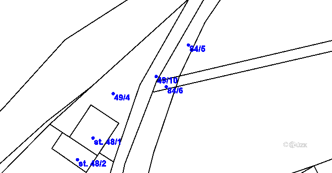 Parcela st. 84/6 v KÚ Zábludov, Katastrální mapa