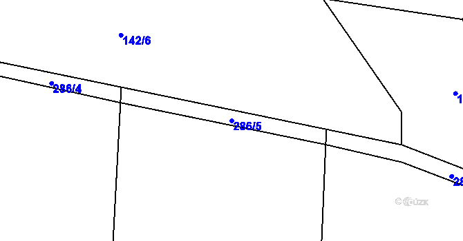 Parcela st. 286/5 v KÚ Zábludov, Katastrální mapa