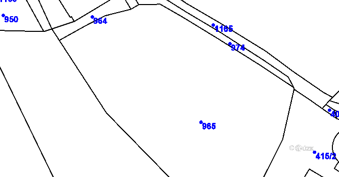 Parcela st. 484/17 v KÚ Záborná, Katastrální mapa