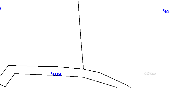 Parcela st. 651/3 v KÚ Záborná, Katastrální mapa