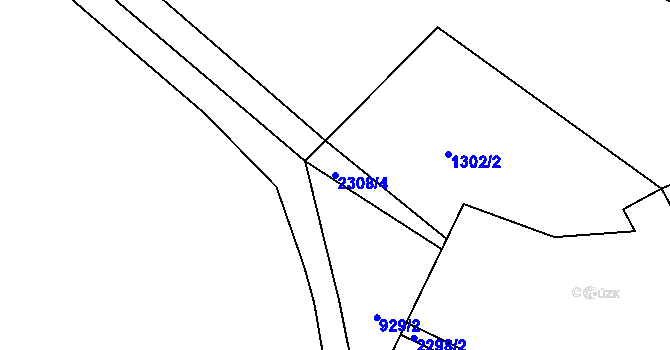 Parcela st. 2308/4 v KÚ Lipanovice, Katastrální mapa