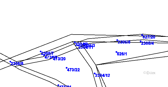 Parcela st. 526/3 v KÚ Lipanovice, Katastrální mapa
