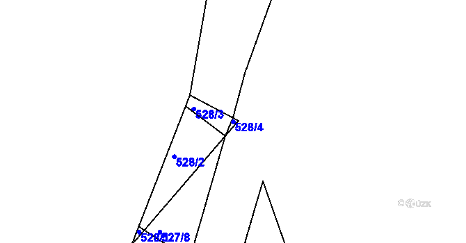 Parcela st. 528/4 v KÚ Lipanovice, Katastrální mapa