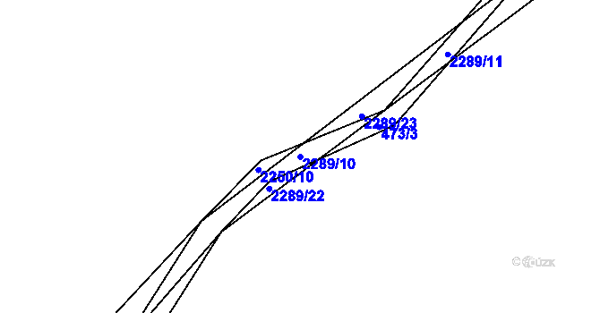 Parcela st. 2289/10 v KÚ Lipanovice, Katastrální mapa