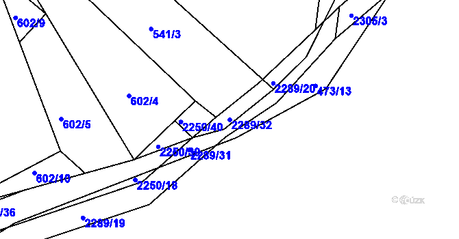 Parcela st. 2289/32 v KÚ Lipanovice, Katastrální mapa
