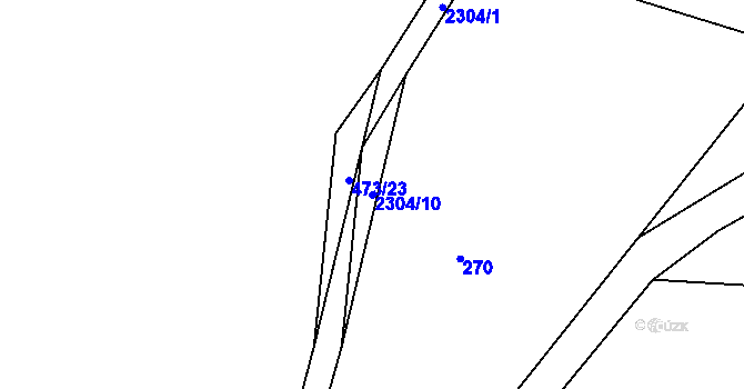 Parcela st. 2304/10 v KÚ Lipanovice, Katastrální mapa