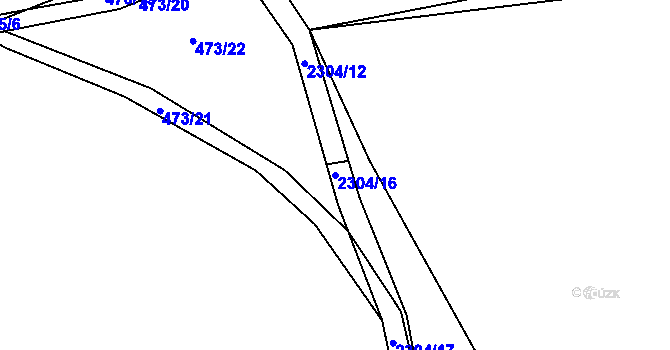 Parcela st. 2304/16 v KÚ Lipanovice, Katastrální mapa