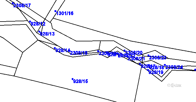 Parcela st. 2308/19 v KÚ Lipanovice, Katastrální mapa