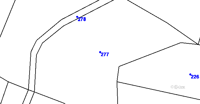 Parcela st. 277 v KÚ Záboří u Blatné, Katastrální mapa