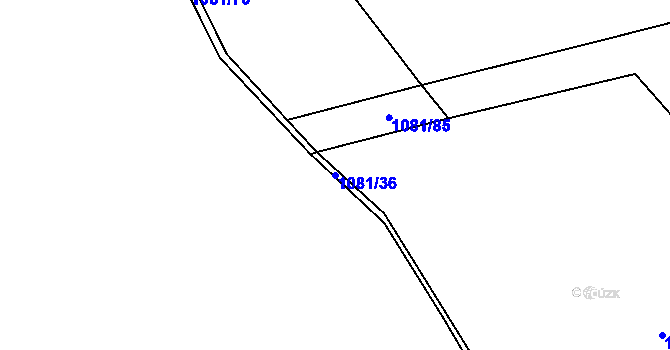 Parcela st. 1081/36 v KÚ Kobylnice nad Doubravou, Katastrální mapa