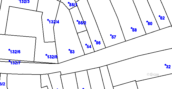Parcela st. 54 v KÚ Zábřeh na Moravě, Katastrální mapa