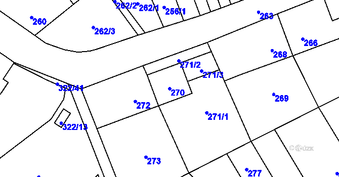 Parcela st. 270 v KÚ Zábřeh na Moravě, Katastrální mapa