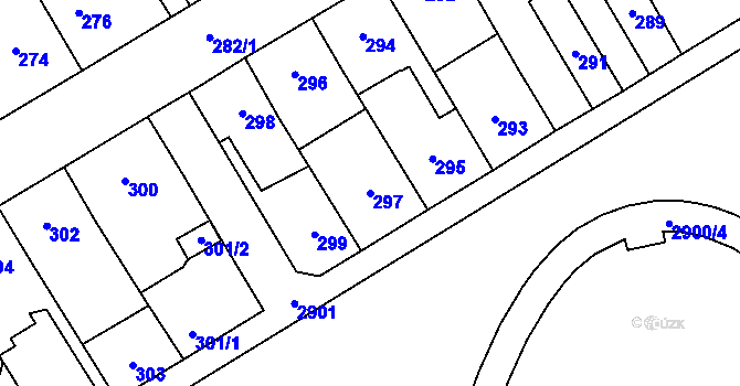 Parcela st. 297 v KÚ Zábřeh na Moravě, Katastrální mapa