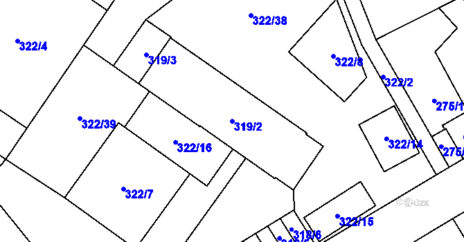 Parcela st. 319/2 v KÚ Zábřeh na Moravě, Katastrální mapa