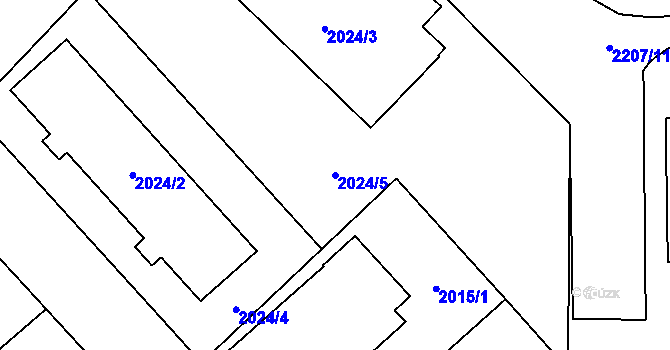 Parcela st. 2024/5 v KÚ Zábřeh na Moravě, Katastrální mapa