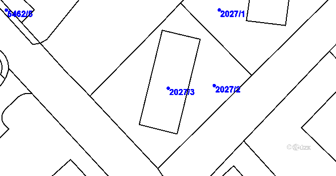 Parcela st. 2027/3 v KÚ Zábřeh na Moravě, Katastrální mapa