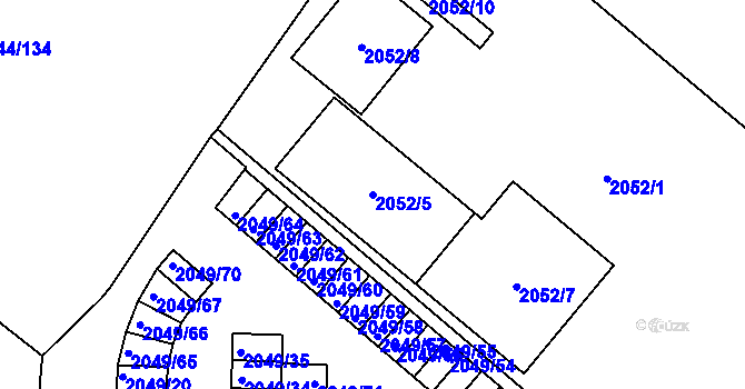 Parcela st. 2052/5 v KÚ Zábřeh na Moravě, Katastrální mapa