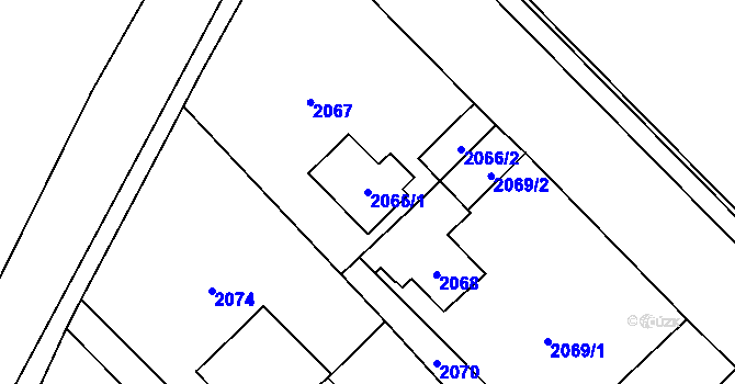 Parcela st. 2066/1 v KÚ Zábřeh na Moravě, Katastrální mapa