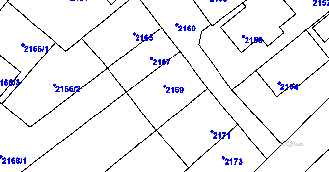 Parcela st. 2169 v KÚ Zábřeh na Moravě, Katastrální mapa