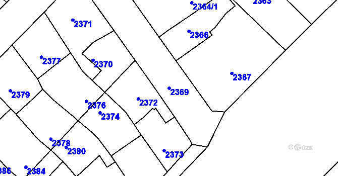 Parcela st. 2369 v KÚ Zábřeh na Moravě, Katastrální mapa
