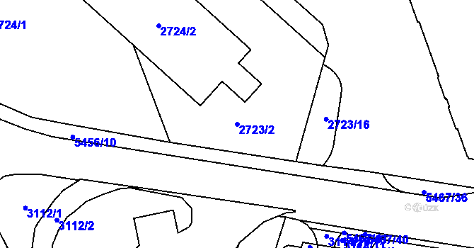 Parcela st. 2723/2 v KÚ Zábřeh na Moravě, Katastrální mapa
