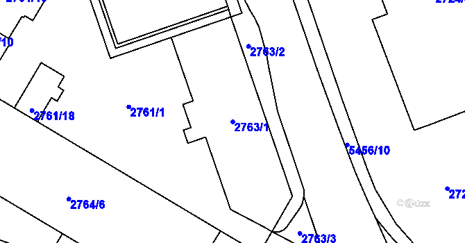 Parcela st. 2763/1 v KÚ Zábřeh na Moravě, Katastrální mapa