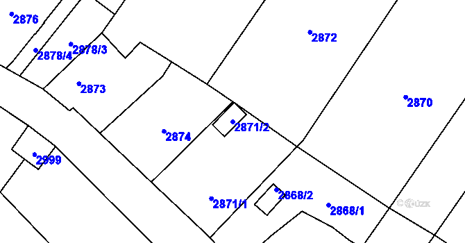 Parcela st. 2871/2 v KÚ Zábřeh na Moravě, Katastrální mapa