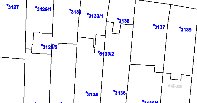 Parcela st. 3133/2 v KÚ Zábřeh na Moravě, Katastrální mapa