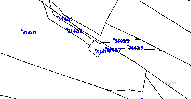 Parcela st. 3142/2 v KÚ Zábřeh na Moravě, Katastrální mapa