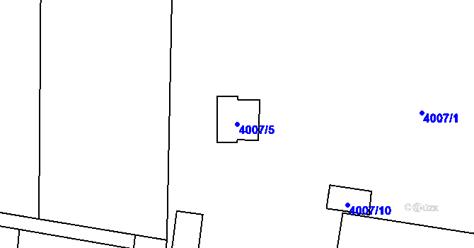 Parcela st. 4007/5 v KÚ Zábřeh na Moravě, Katastrální mapa
