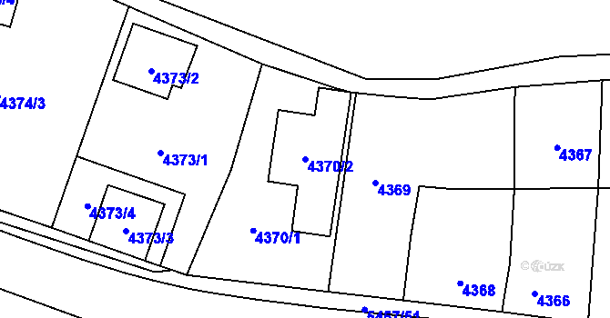 Parcela st. 4370/2 v KÚ Zábřeh na Moravě, Katastrální mapa