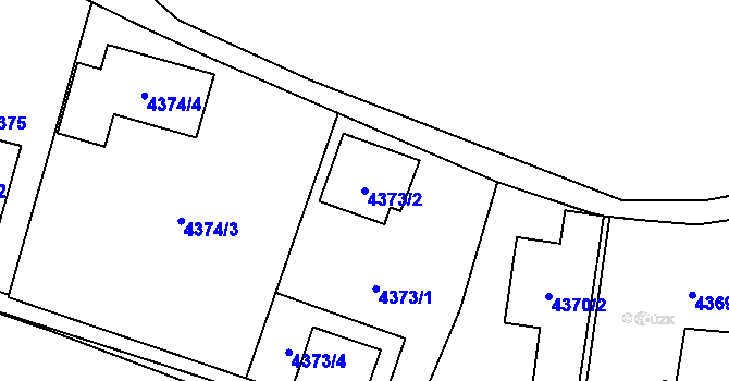 Parcela st. 4373/2 v KÚ Zábřeh na Moravě, Katastrální mapa