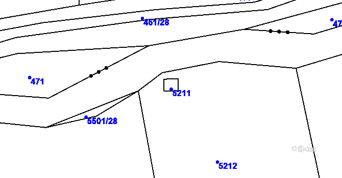 Parcela st. 5211 v KÚ Zábřeh na Moravě, Katastrální mapa