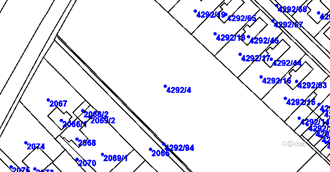 Parcela st. 4292/4 v KÚ Zábřeh na Moravě, Katastrální mapa
