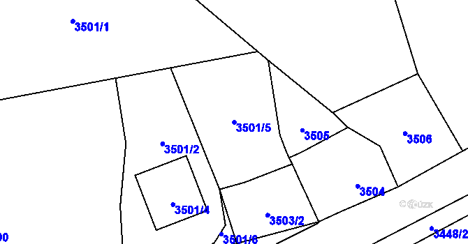 Parcela st. 3501/5 v KÚ Zábřeh na Moravě, Katastrální mapa