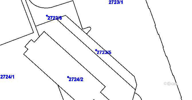 Parcela st. 2723/5 v KÚ Zábřeh na Moravě, Katastrální mapa