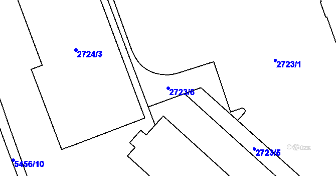 Parcela st. 2723/6 v KÚ Zábřeh na Moravě, Katastrální mapa