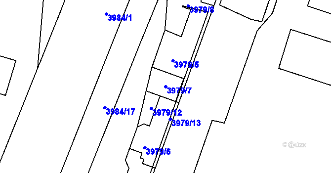 Parcela st. 3979/7 v KÚ Zábřeh na Moravě, Katastrální mapa