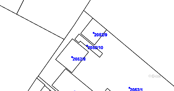 Parcela st. 2052/10 v KÚ Zábřeh na Moravě, Katastrální mapa