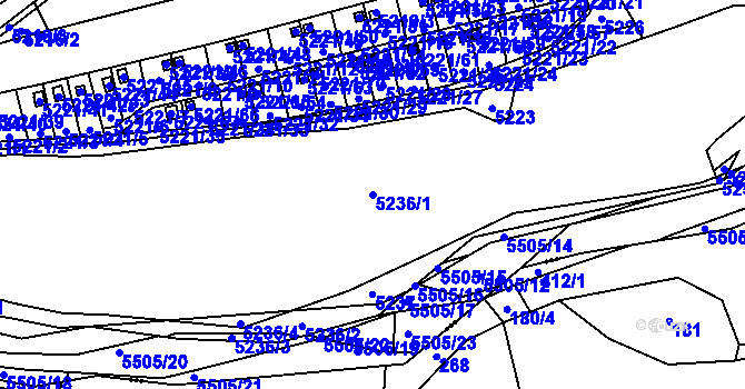 Parcela st. 5236/1 v KÚ Zábřeh na Moravě, Katastrální mapa