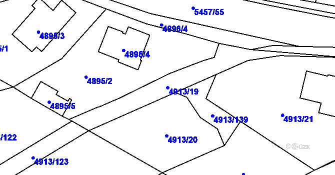 Parcela st. 4913/19 v KÚ Zábřeh na Moravě, Katastrální mapa
