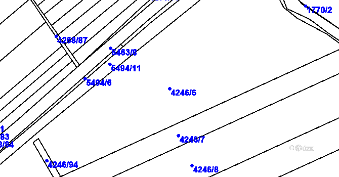 Parcela st. 4246/6 v KÚ Zábřeh na Moravě, Katastrální mapa