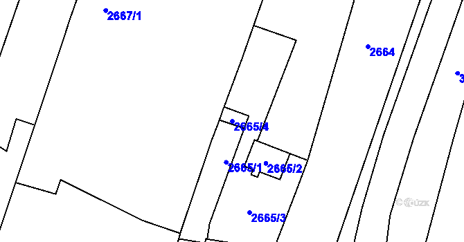 Parcela st. 2665/4 v KÚ Zábřeh na Moravě, Katastrální mapa