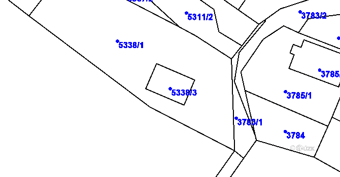 Parcela st. 5338/3 v KÚ Zábřeh na Moravě, Katastrální mapa
