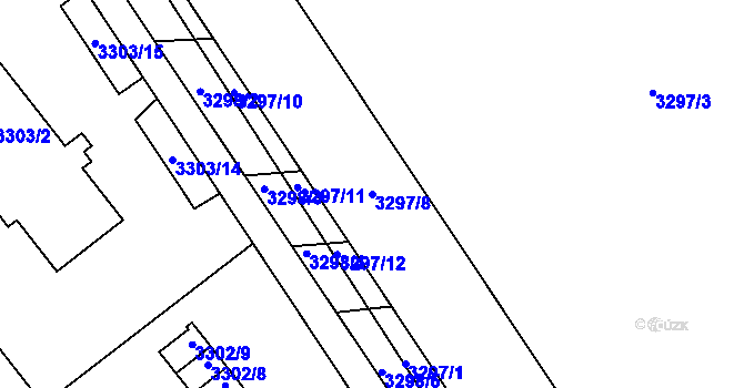 Parcela st. 3297/8 v KÚ Zábřeh na Moravě, Katastrální mapa