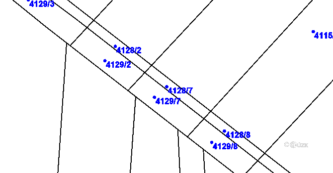 Parcela st. 4128/7 v KÚ Zábřeh na Moravě, Katastrální mapa